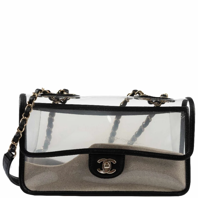 Chanel Lightweight Handbag for Daily ErrandsChanel Sand By The Sea Flap Bag PVC and Lambskin