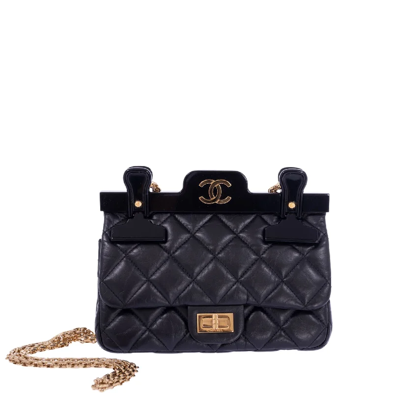 Chanel Colorful Handbag for Spring OutfitsCHANEL Rare Flap Hangar 2.55 Black Bag