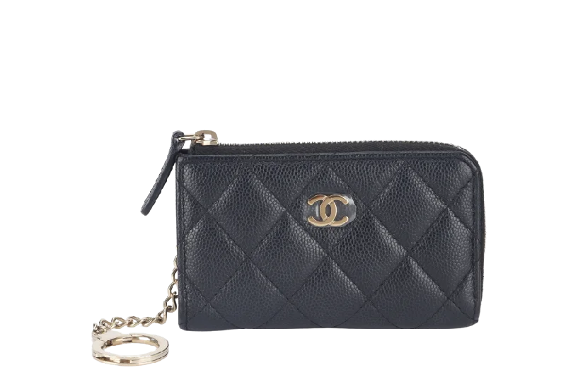 Chanel Colorful Handbag for Spring OutfitsCHANEL L SHAPE ZIPPY CARD HOLDER (2836xxxx) BLACK CAVIAR LGHW NO CARD WITH BOX