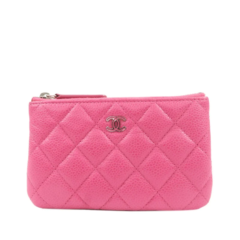 Chanel New Arrival Handbag with Gold HardwareCHANEL Matelasse Caviar Skin Mini Pouch Pink A69523