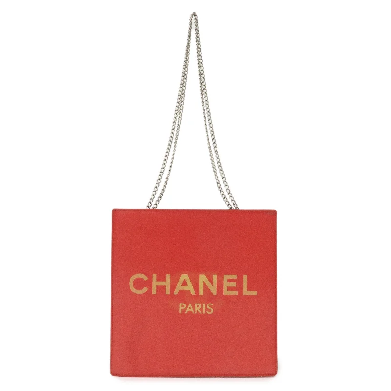 Chanel Black Handbag for Business MeetingsCHANEL Nylon Hologram Chain Shoulder Bag Hand Bag Red