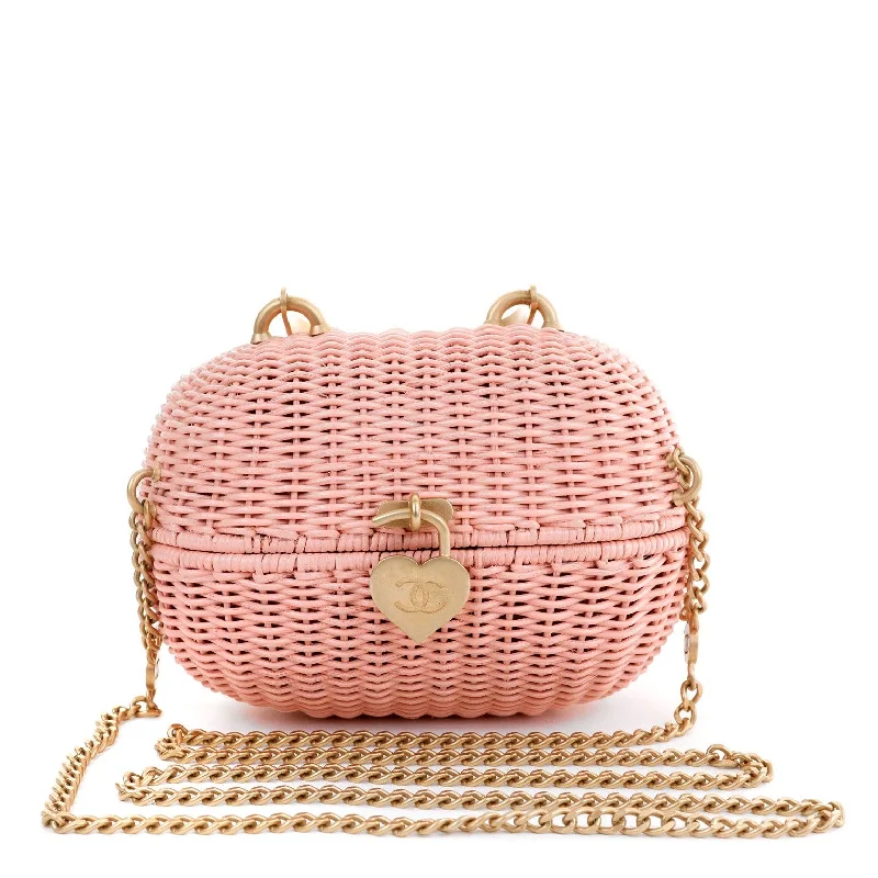 Chanel Small Crossbody Bag for TravelChanel Oval Pink Basket w/ Gold Hardware Runway