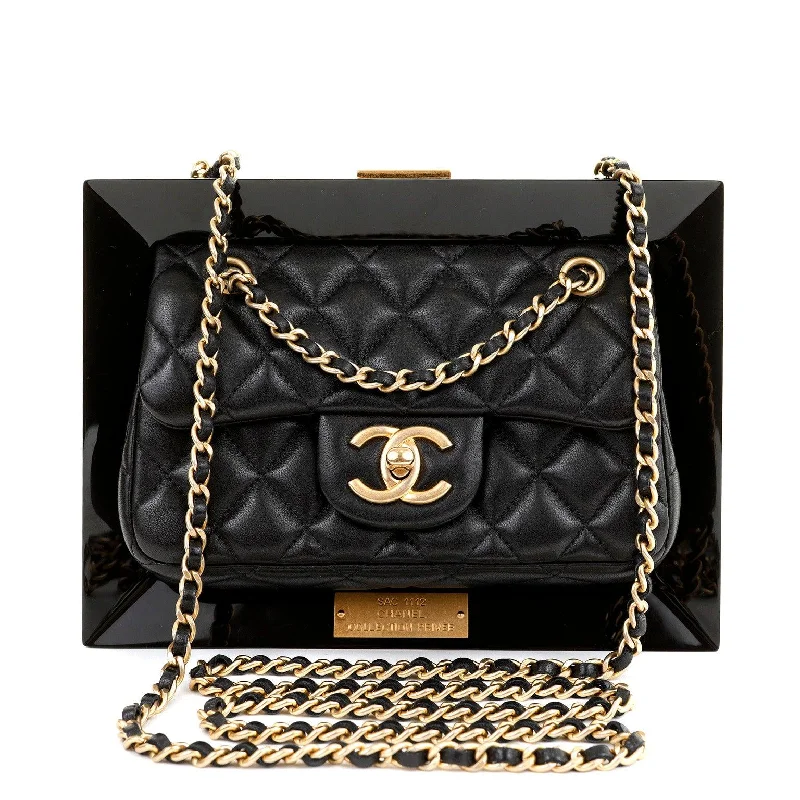 Chanel Classic Flap Bag for Evening PartyChanel Privée Collection Runway w/ Gold Hardware