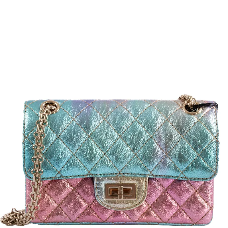 Chanel Vintage Inspired Handbag for Retro LoversCHANEL Rainbow Reissue 2.55 Mini Flap Bag Metallic Multicolor