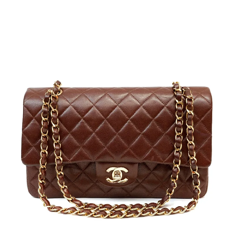 Chanel New Arrival Handbag with Gold HardwareChanel Chocolate Lambskin Medium Classic w/ Gold Hardware