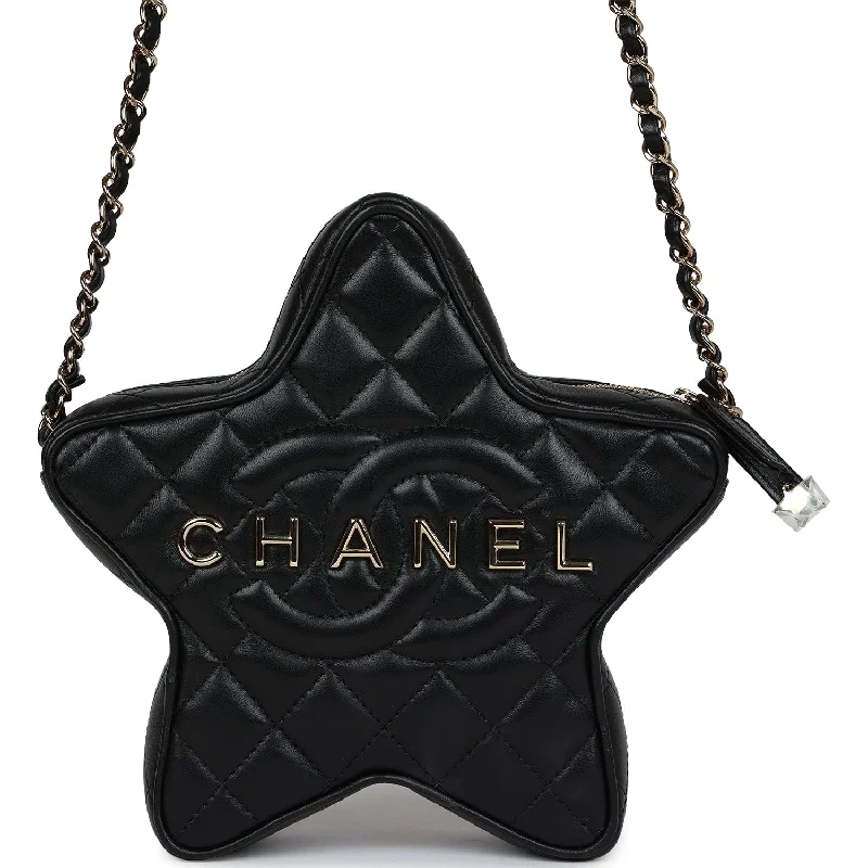 Chanel Colorful Handbag for Spring OutfitsChanel Star Bag Black Lambskin Light Gold Hardware