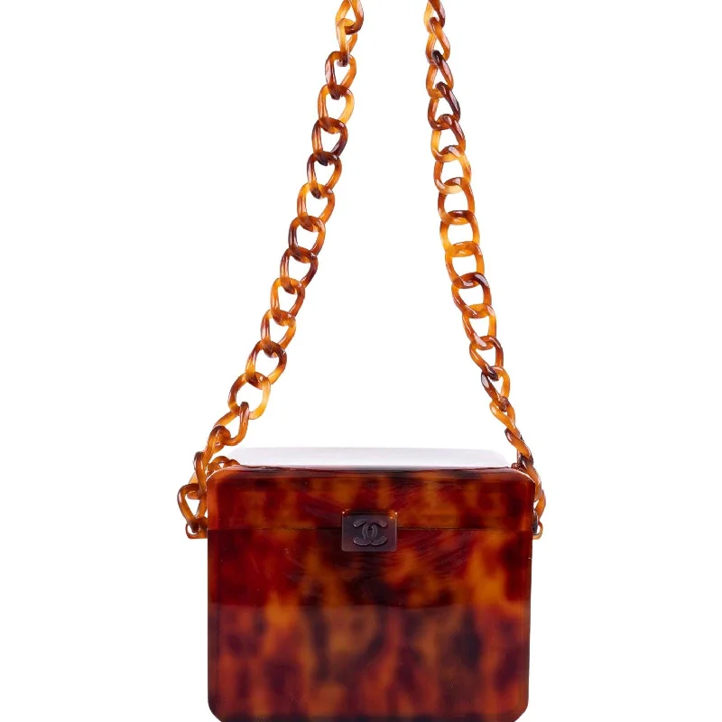 Chanel Lightweight Handbag for Daily ErrandsCHANEL Tortoiseshell Bakelite Mini Box Bag 1994-1996