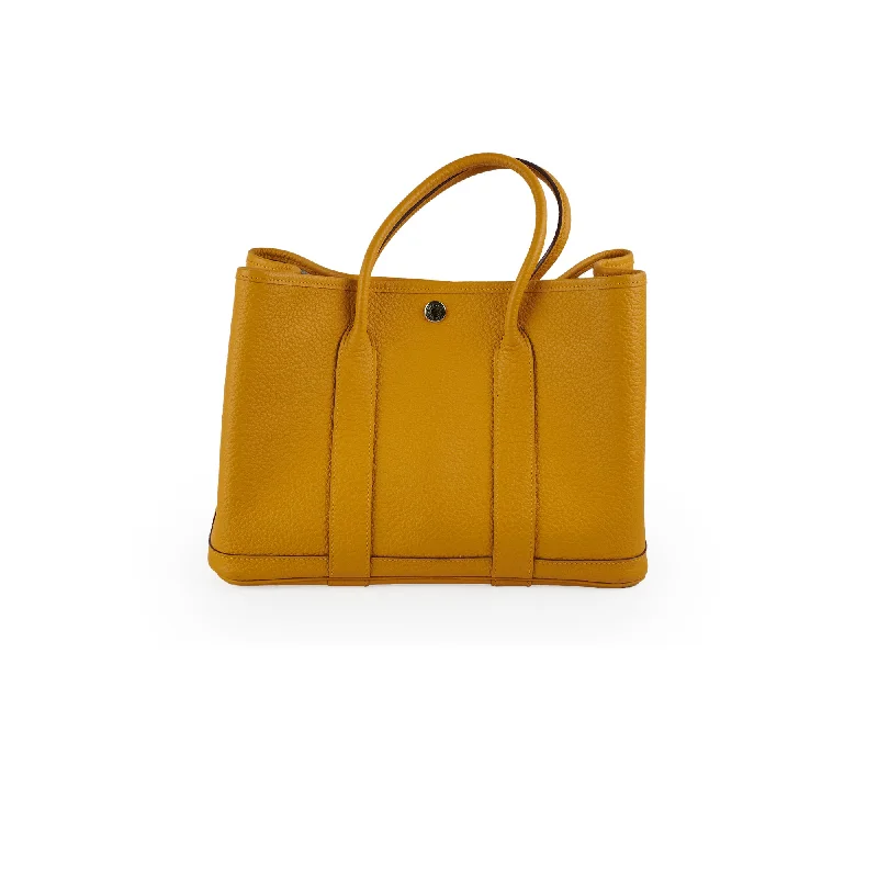 Seasonal - Exclusive Hermes Bags for Summer GetawaysHermes Garden Party 30 Mustard C Stamp