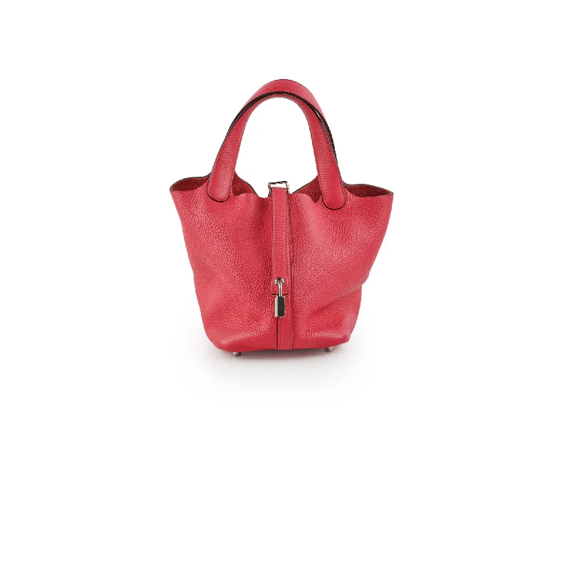 Oversized Hermes Bags for a Fashion - Forward and Practical StatementHermes Picotin 18 Clemence Rose Mexico - Stamp A