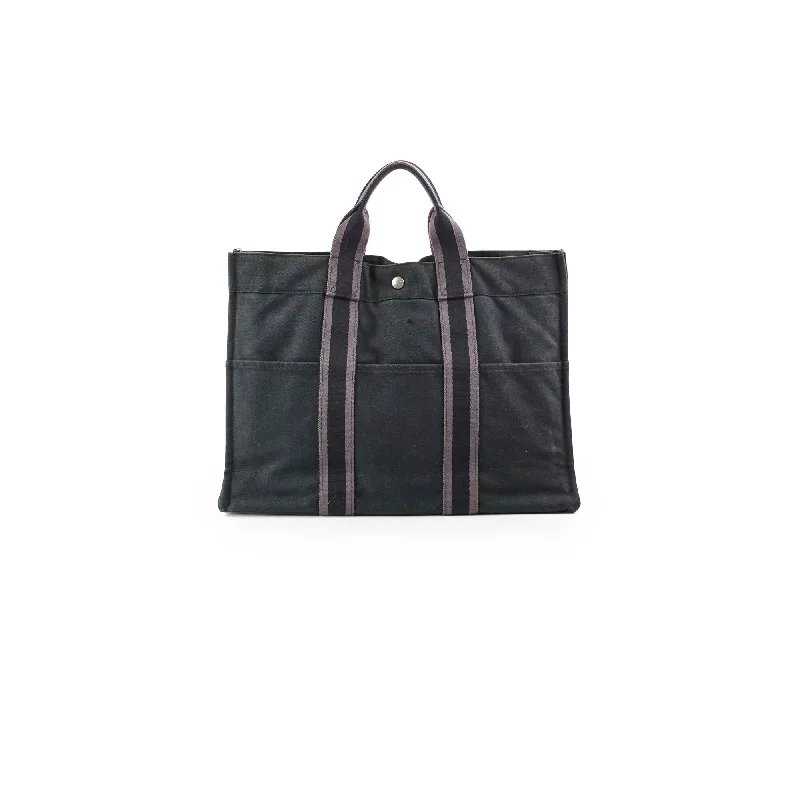 Sporty - Inspired Hermes Bags for Active LifestylesHermes Herline Tote Canvas Black