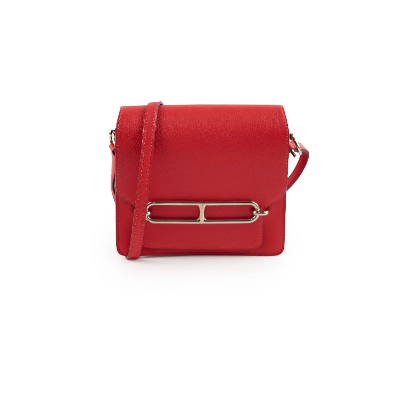 High - Capacity Hermes Duffle - Style Bags for Extended TripsHermes Mini Roulis Evercolor Red X Stamp