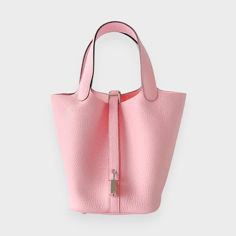 High - End Hermes Jypsiere Bags for the Fashion - ForwardHermes Picotin Lock Bag 18 In Rose Sakura, Clemence Leather And Palladium Hardware