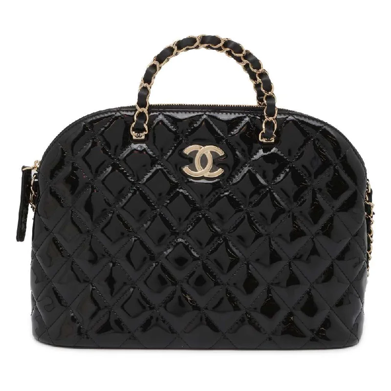 Chanel Luxury Handbag for High - End EventsCHANEL 2wayChainHandbag Black AS3969 Patent Leather