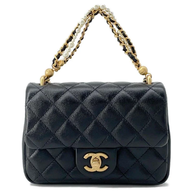 Chanel Black Handbag for Business MeetingsCHANEL Mini Flap Bag Black AS4385 Shiny Lambskin