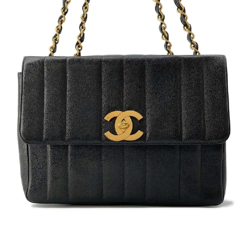 Chanel Black Handbag for Business MeetingsCHANEL Mademoiselle ChainShoulder Bag Black Caviar Leather