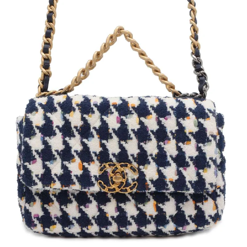 Chanel Limited Edition Handbag for CollectorsCHANEL CHANEL19 ChainShoulder Bag Blue/White AS1160 Tweed