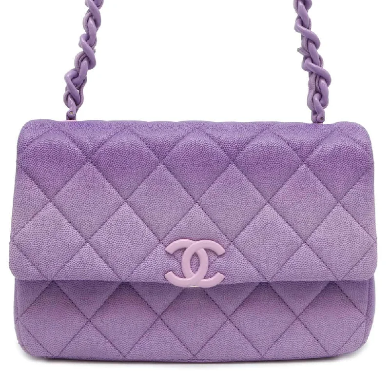 Chanel New Arrival Handbag with Gold HardwareCHANEL Matelasse Gradation Shoulder Bag Purple AS4598 Caviar Leather