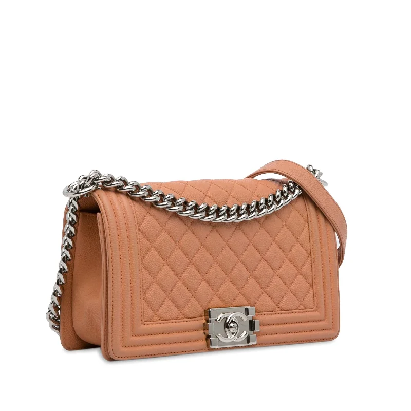 Chanel Luxury Handbag for High - End EventsChanel Medium Caviar Boy Flap Bag (MIAPNv)