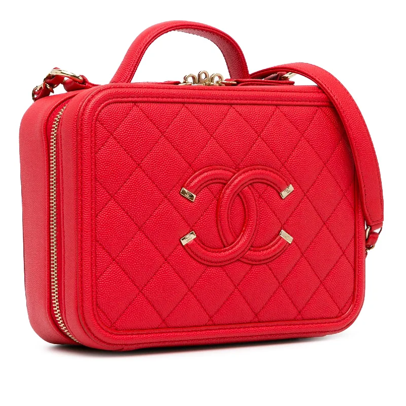 Chanel Colorful Handbag for Spring OutfitsChanel Medium Caviar CC Filigree Vanity Case (pbf0T7)