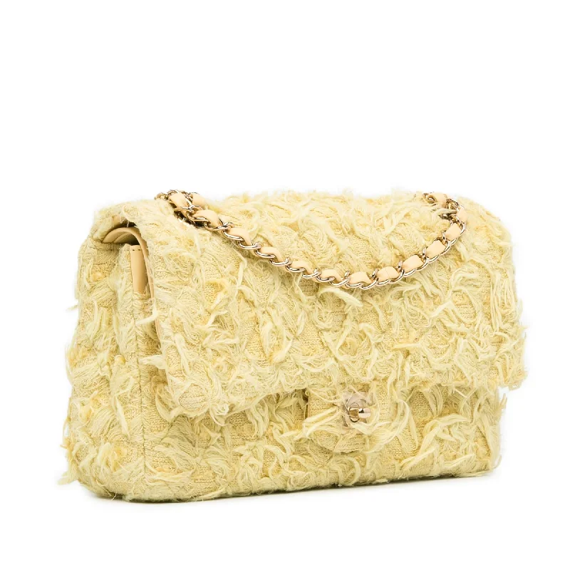 Chanel Lightweight Handbag for Daily ErrandsChanel Medium Classic Fringed Tweed Double Flap (pwJcE6)