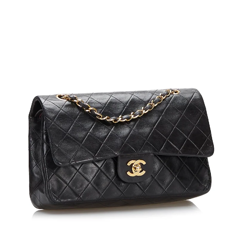 Chanel Quilted Leather Shoulder Bag for FashionistasChanel Medium Classic Lambskin Double Flap (36959)