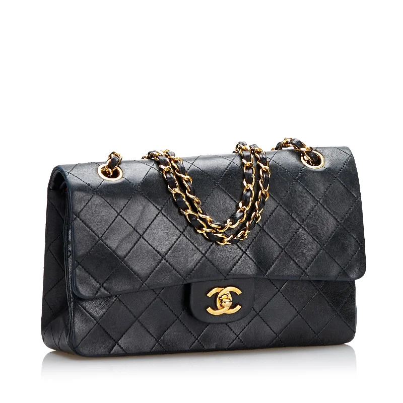 Chanel Handbag with Adjustable Strap for ComfortChanel Medium Classic Lambskin Double Flap (37065)