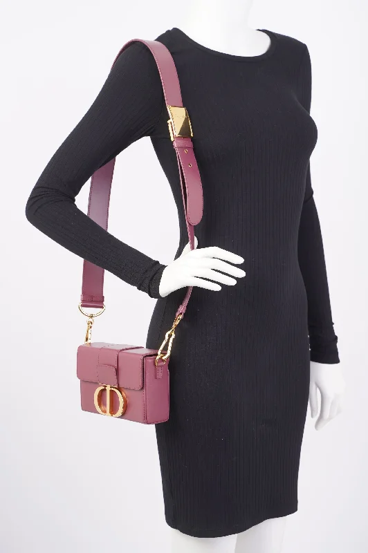 Christian Dior handbags with a detachable mirror for on - the - go touch - upsChristian Dior 30 Motaigne Box Bag Grape Leather