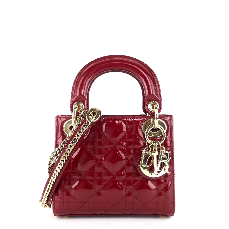 Fashion - forward Christian Dior tote bags for the modern womanLady Dior Mini Patent Leather Bag