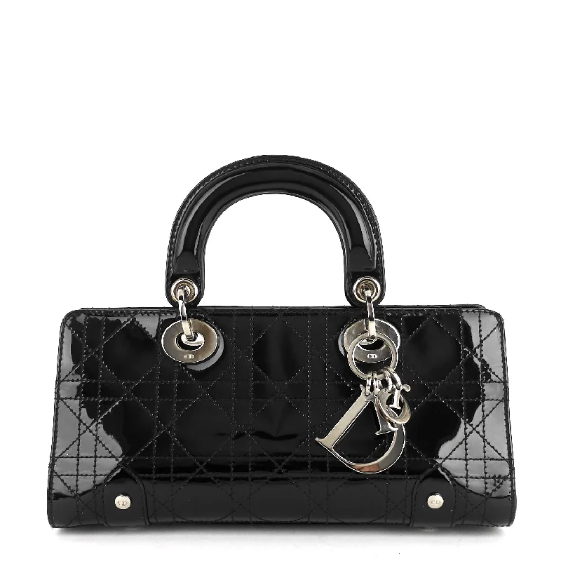 High - fashion Christian Dior bags with a geometric patternLady Dior East West Patent Leather Handbag