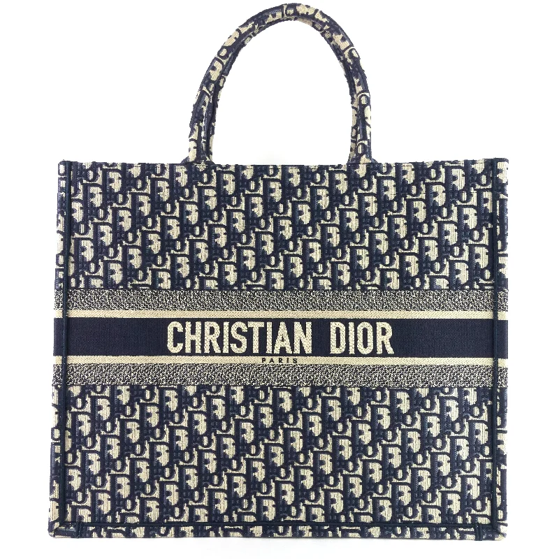 Christian Dior tote bags with a double - handle and shoulder - strap optionOblique Canvas Book Tote Bag