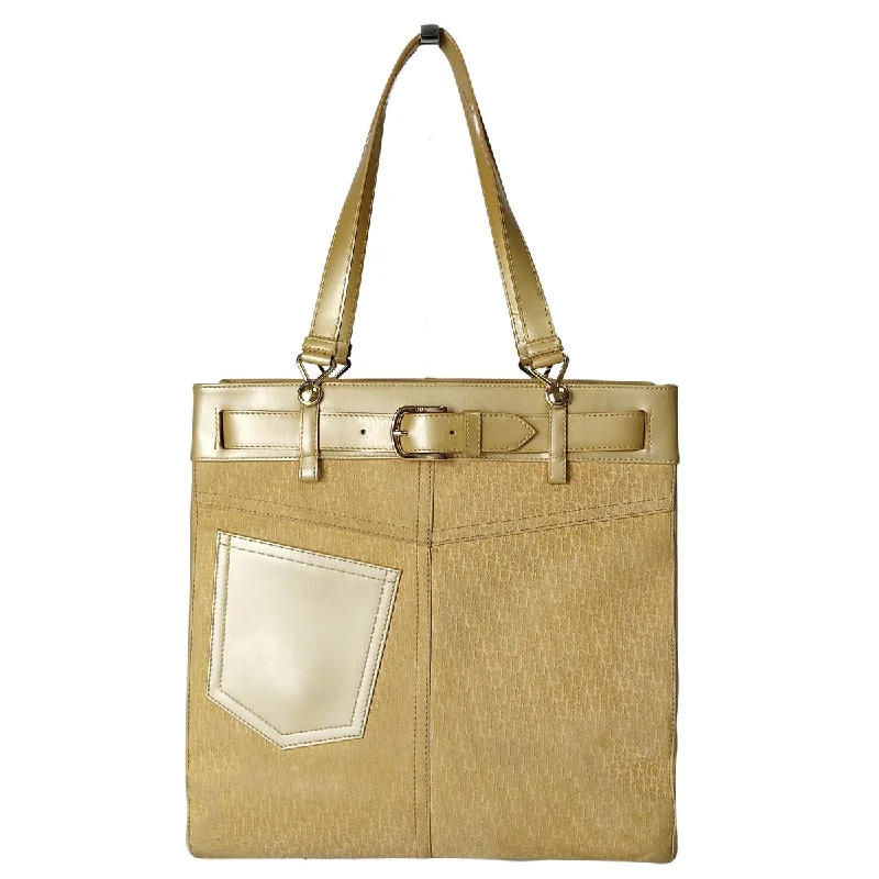 Christian Dior bags with a detachable coin purse insideChristian Dior Christian shoulder tote bag in golden monogram suede