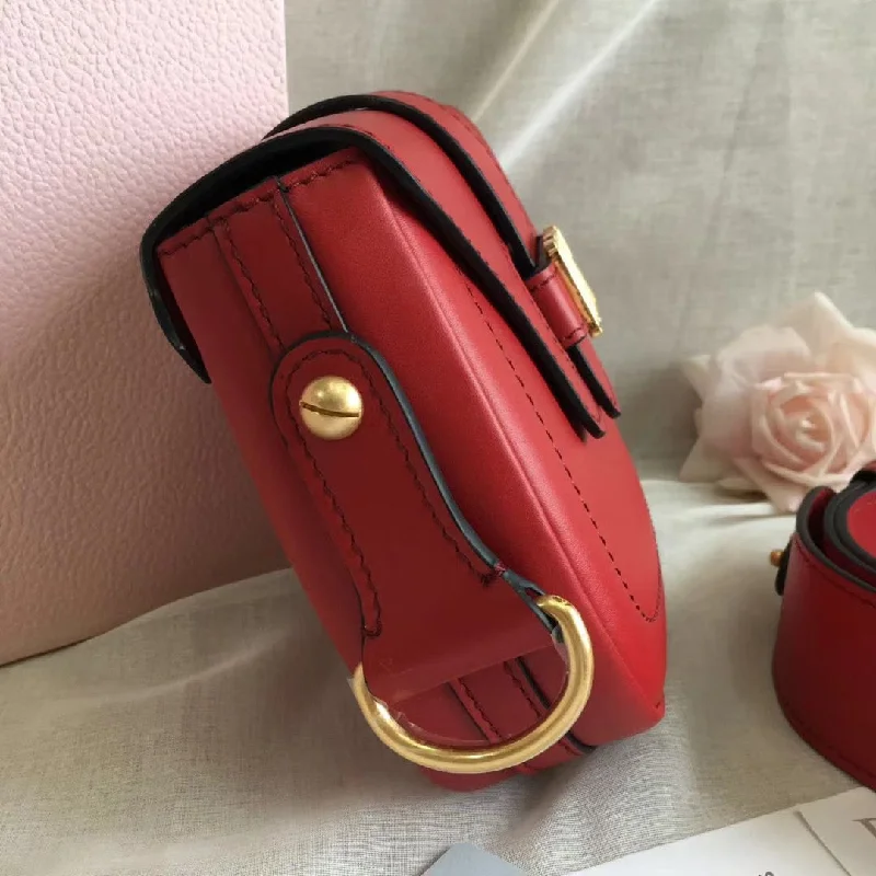 Christian Dior backpacks with a sleek, minimalist silhouetteDior D-Fence Saddle Bag In Red Calfskin