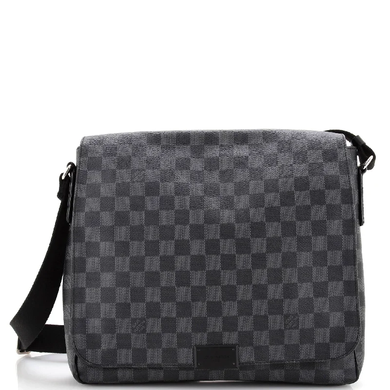 Contemporary Christian Dior handbags with a unique shapeDistrict Messenger Bag Damier Graphite MM