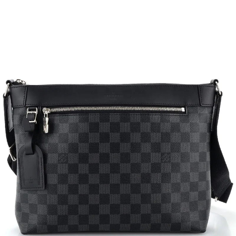 Contemporary Christian Dior handbags with a unique shapeMick NM Messenger Bag Damier Graphite PM