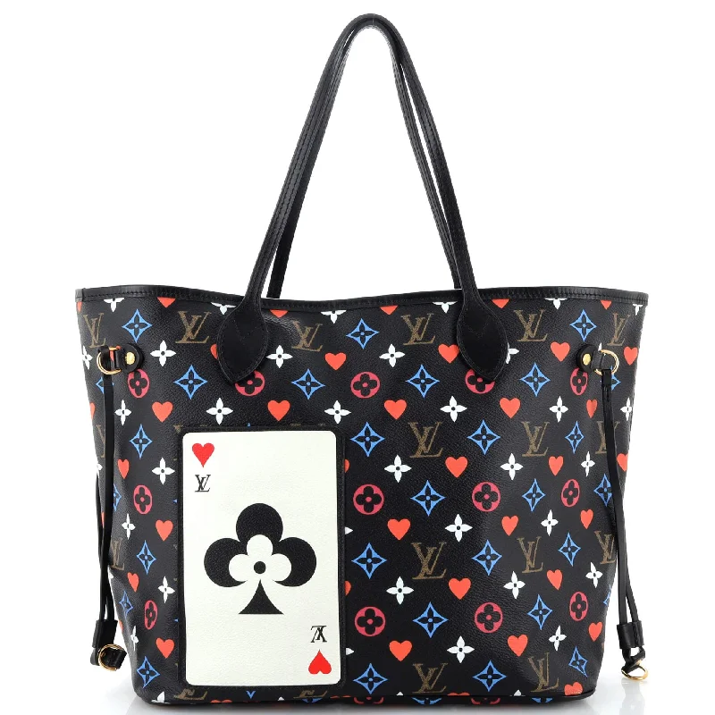 Christian Dior tote bags with a printed Dior logo on the frontNeverfull NM Tote Limited Edition Game On Multicolor Monogram MM