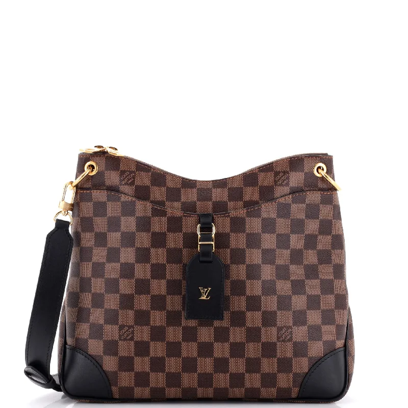 Christian Dior handbags with a snap - button closure and a decorative buckleOdeon NM Handbag Damier MM